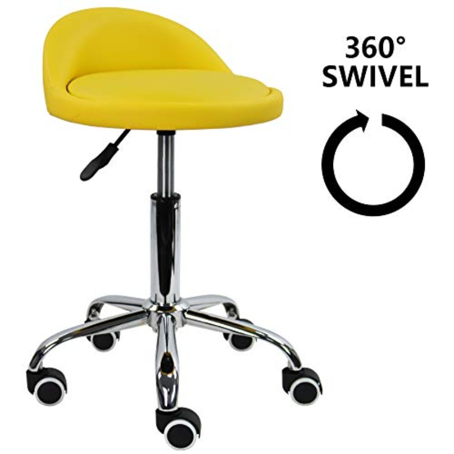 PU Leather Round Rolling Stool – Spa & Wellness Hotel Diamond Ustroń recenzja i cena