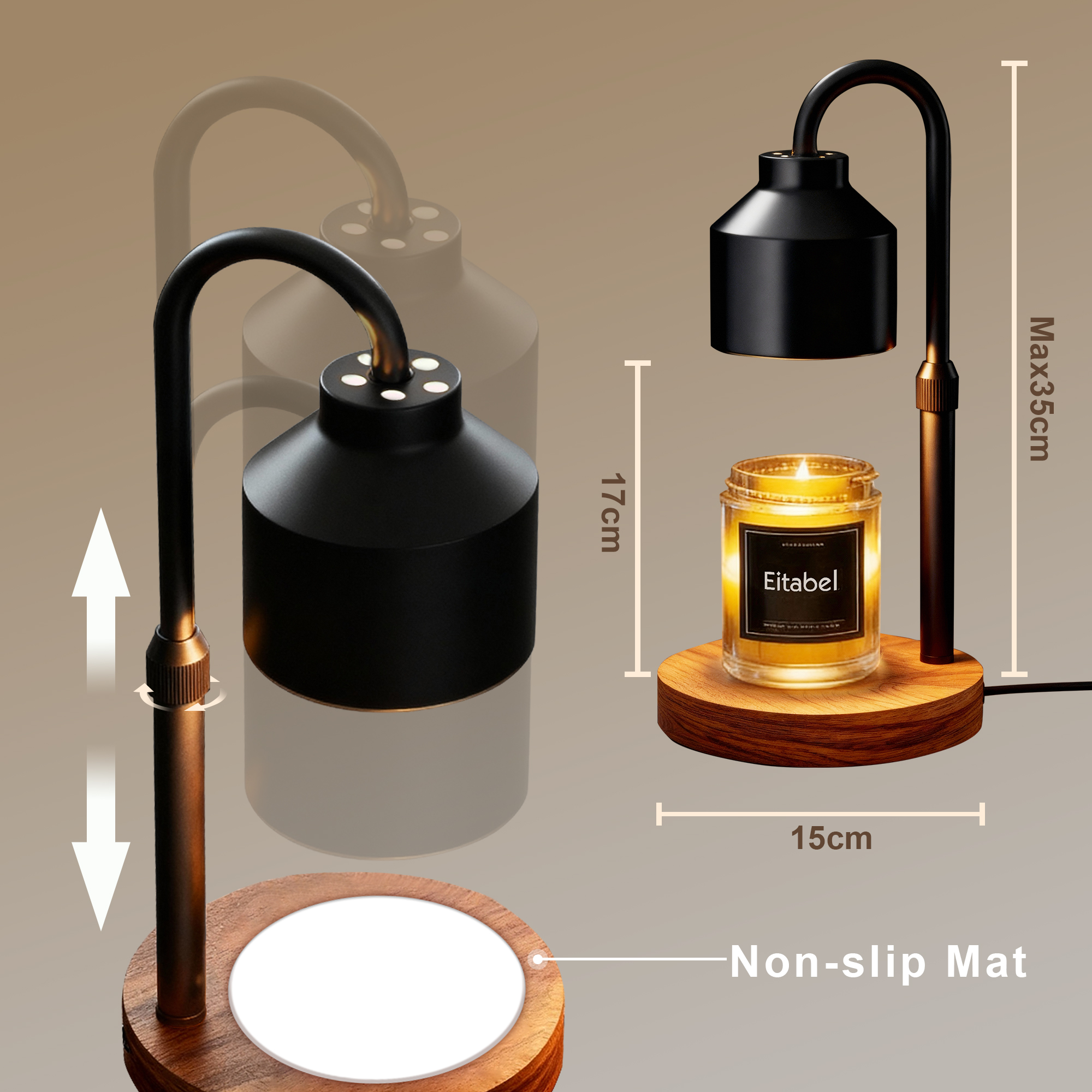 Atmospheric Wax Melting Lamp,  – Massage Candle Melting recenzja i cena