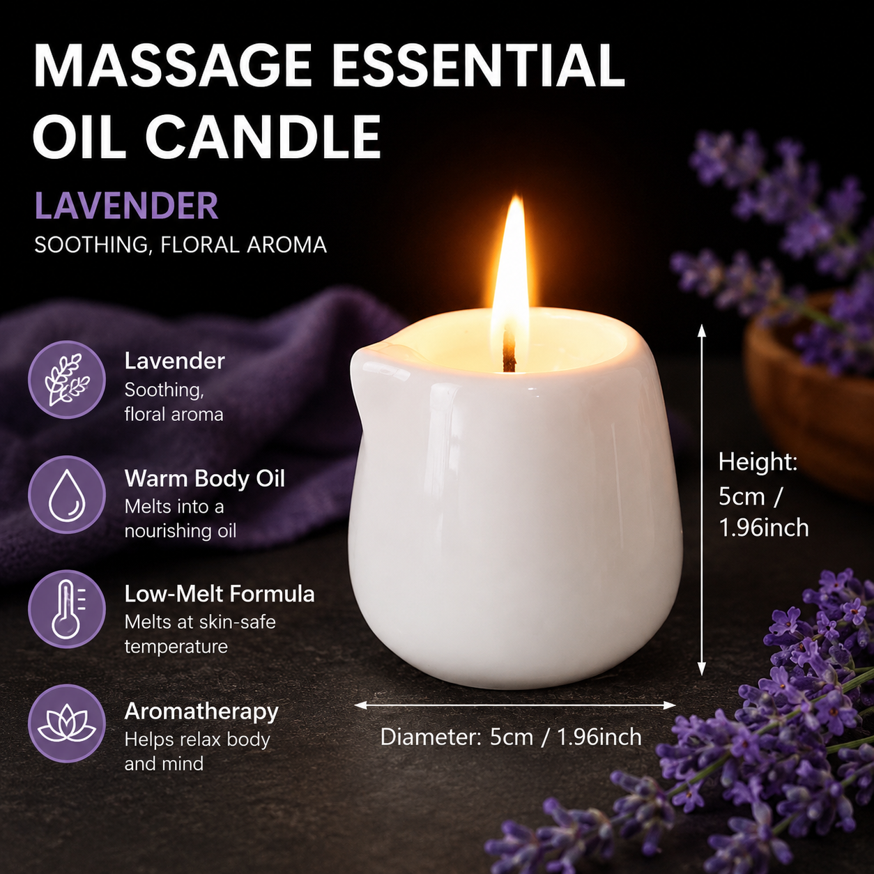 Ceramic Massage Oil Candle Lav – Massage Candle Melting recenzja i cena