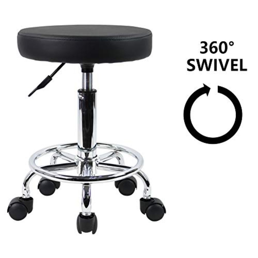 PU Leather Round Rolling Stool – Spa & Wellness Hotel Diamond Ustroń recenzja i cena