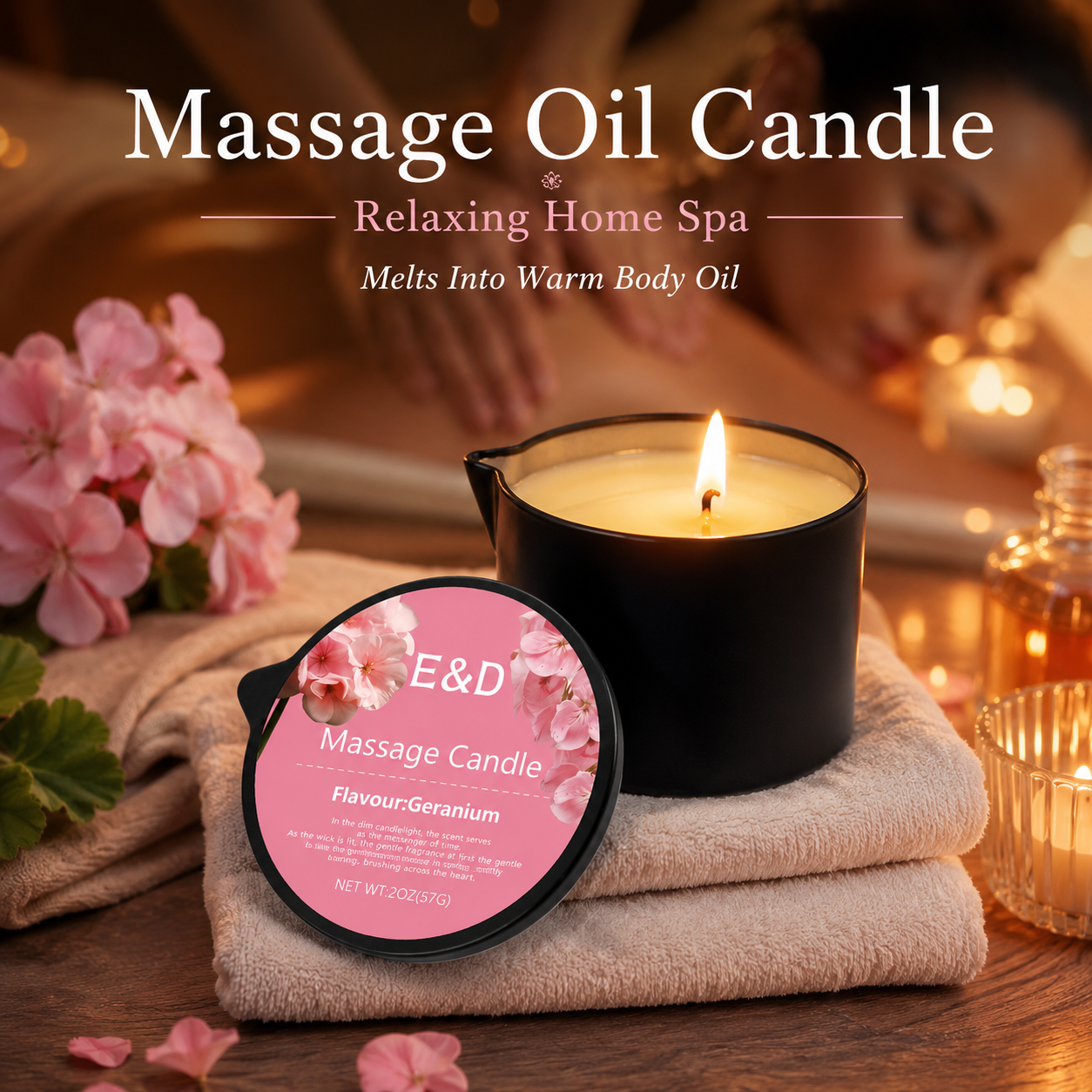 Geranium Massage Oil Candle 2o – Massage Candle Melting recenzja i cena