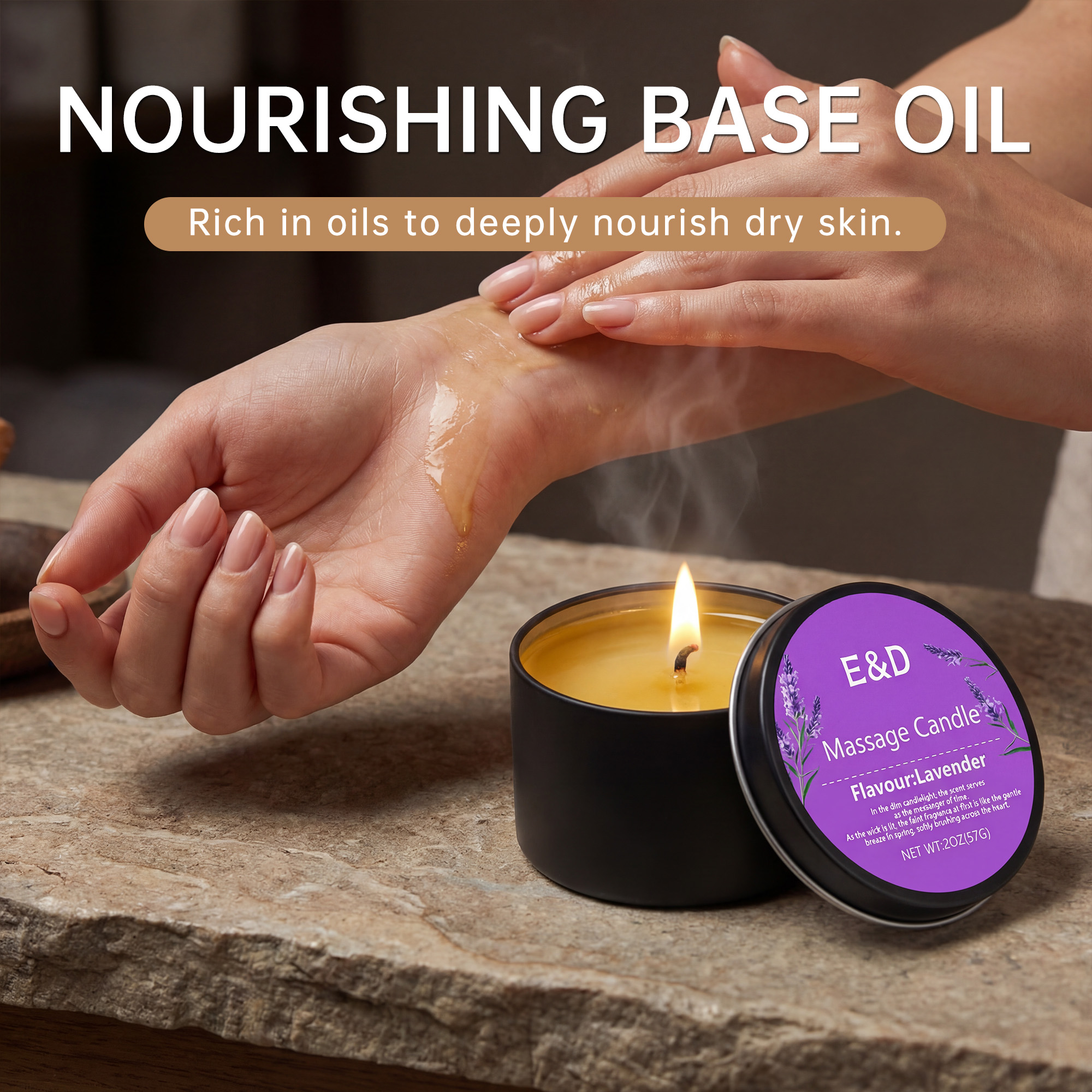 Lavender Massage Oil Candle 2o – Massage Candle Melting recenzja i cena